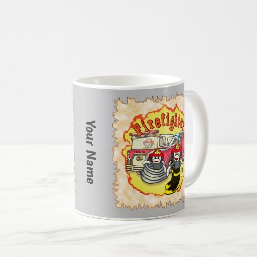 Socketmonkey Feuerwehrmann Kaffeetasse (VorderseiteRechts)