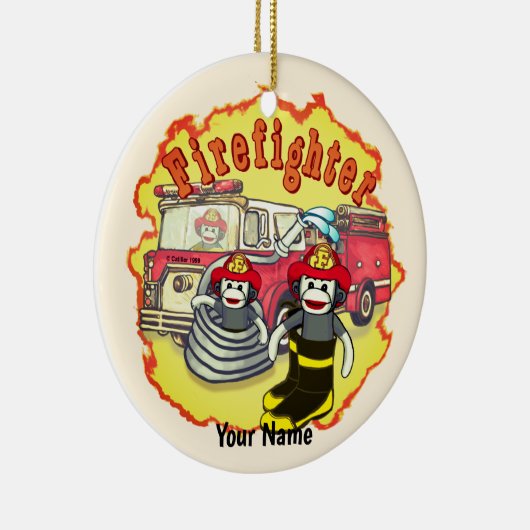 Socketmonkey Feuerwehrmann Keramik Ornament (Rechts)