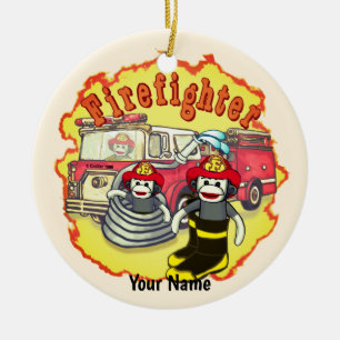 Socketmonkey Feuerwehrmann Keramik Ornament