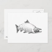 Sockeye Lachs Art Postkarte