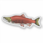 Sockeye Lachs Aufkleber (Vorderseite)