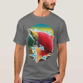 Sockeye-Lachs-Illustration Oversized T-Shirt