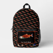 Sockeye Lachs in Rot Bedruckter Rucksack (Vorderseite)