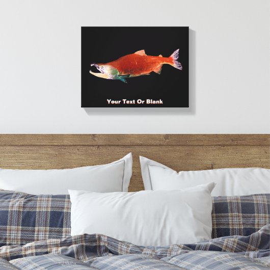 Sockeye Lachs in Rot Leinwanddruck (Insitu (Schlafzimmer))