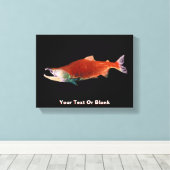 Sockeye Lachs in Rot Leinwanddruck (Insitu (Holzboden))