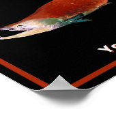 Sockeye Lachs in Rot Poster (Ecke)