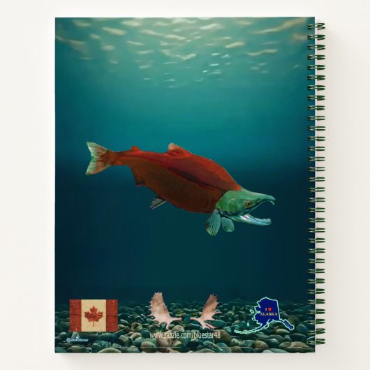 Sockeye Lachs Notizblock (Rückseite)