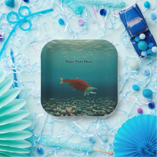 Sockeye Lachs Pappteller (Party)