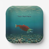 Sockeye Lachs Pappteller (Vorderseite)