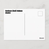 Sockeye Lachs Unterwasser Postkarte (Rückseite)