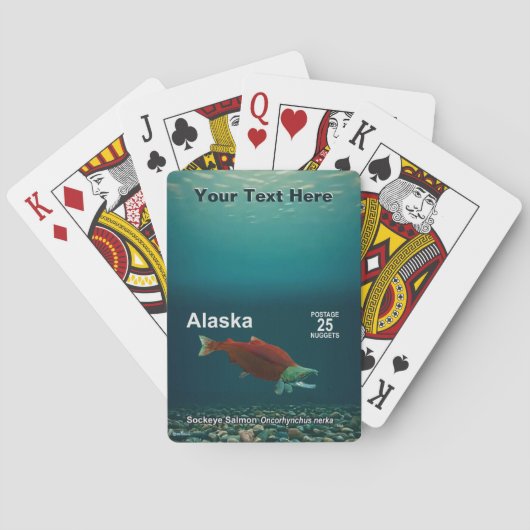 Sockeye Salmon - Alaska Postage Spielkarten (Rückseite)