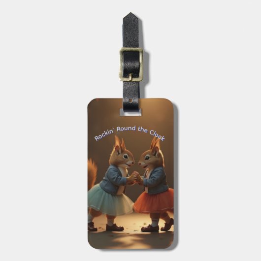 SockHop-Eichhörnchen Gepäckanhänger (Vorderseite vertikal)