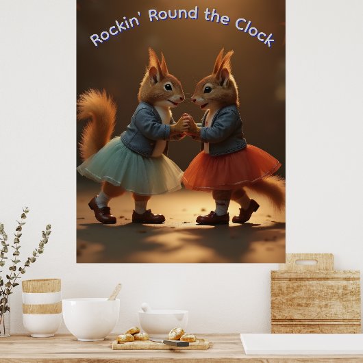 SockHop-Eichhörnchen Poster (Küche)