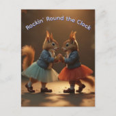 SockHop-Eichhörnchen Postkarte (Vorderseite)