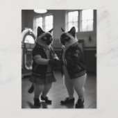 SockHop-Kätzchen Postkarte (Vorderseite)