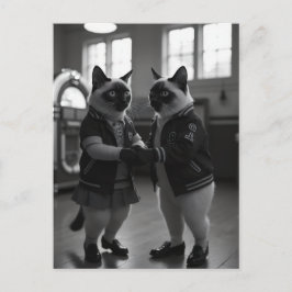 SockHop-Kätzchen Postkarte