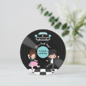 SockHop-Party Einladung (Stehend Vorderseite)