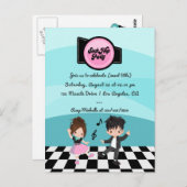 SockHop-Party Postkarte (Vorne/Hinten)