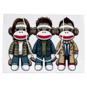 SockMonkey Hunter Brothers und ihr Engel Friend Große Geschenktüte (Rückseite)