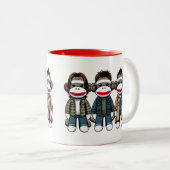 SockMonkey Hunter Brothers und ihr Engel Friend Zweifarbige Tasse (VorderseiteRechts)