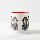 SockMonkey Hunter Brothers und ihr Engel Friend Zweifarbige Tasse (Mittel)