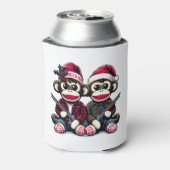 SockMonkey Hunter Brüder zu Weihnachten Dosenkühler (Kanne Rückseite)