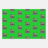 SockMonkey Hunter Brüder zu Weihnachten Geschenkpapier Set (Vorderseite)