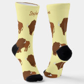 Socks Bison Design Socken (Gewinkelt)