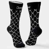 Socks Black Moroccan Pattern Design Socken (Gewinkelt)