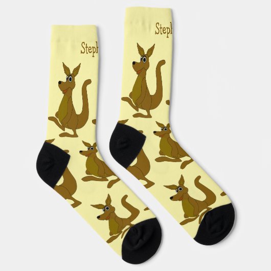 Socks Brown Kangaroo Design Socken (Rechts)