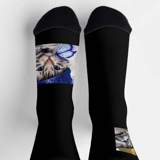 #Socks cats 3&4 Hat Model, Cat Eyes Socken (Oben)