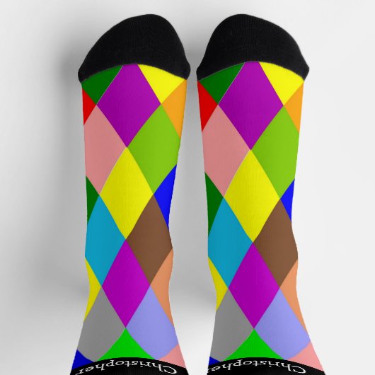 Socks Colourful Diamonds Design Socken (Oben)