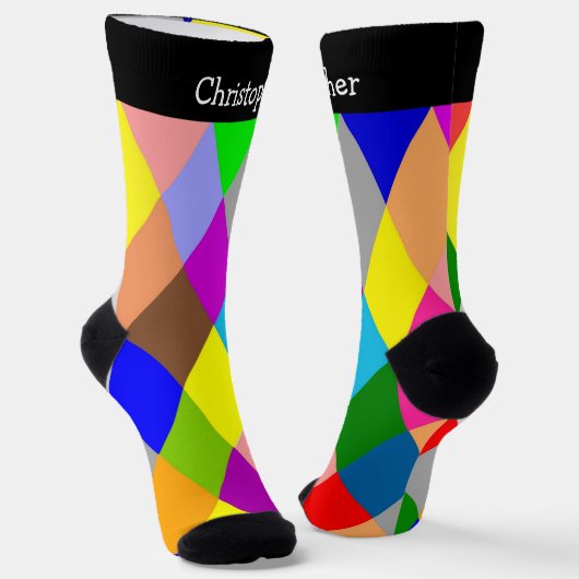 Socks Colourful Diamonds Design Socken (Gewinkelt)