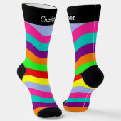 Socks Colourful Wavy Stripes Design Socken (Gewinkelt)