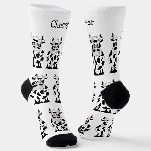 Socks Cow Design Socken (Gewinkelt)