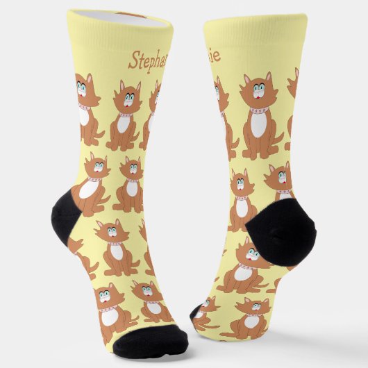 Socks Ginger Cat Design Socken (Gewinkelt)
