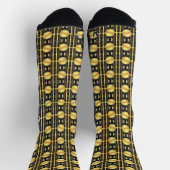 Socks Gold Black Abstrakt Pattern Socken (Oben)