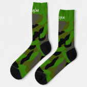 Socks Green Camouflage Design Socken (Linkes Detail)