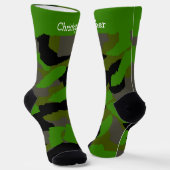 Socks Green Camouflage Design Socken (Gewinkelt)