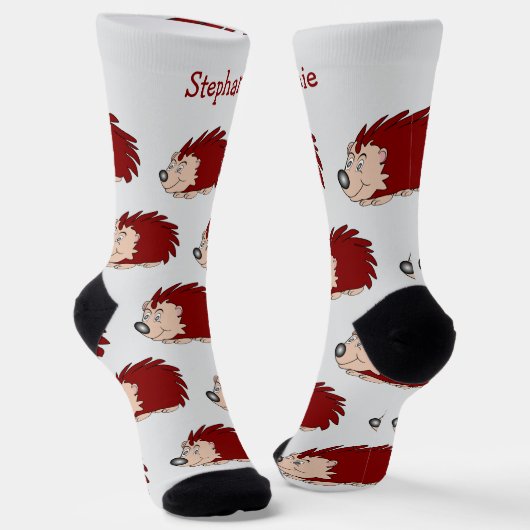 Socks Hedgehog Design Socken (Gewinkelt)