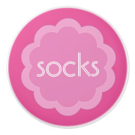 Socks Kleidung Organisation rosa Blume Drehknopf Keramikknauf