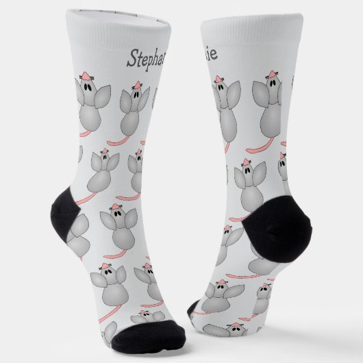Socks Mouse Design Socken (Gewinkelt)
