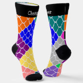 Socks Multi Coloured Moroccan Pattern Design Socken (Gewinkelt)