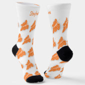 Socks Orange Butterfly Design Socken (Gewinkelt)