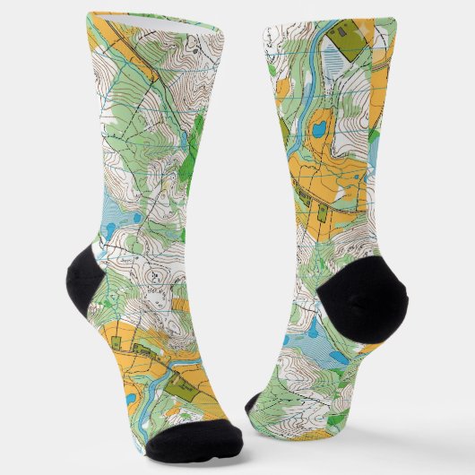 Socks - Orienteering map1 Socken (Gewinkelt)