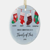Socks Ornament Weihnachten als Familie von vier Ja (Rechts)