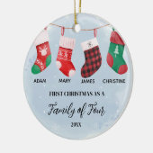 Socks Ornament Weihnachten als Familie von vier Ja (Links)