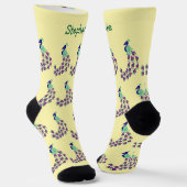 Socks Peacock Design Socken (Gewinkelt)