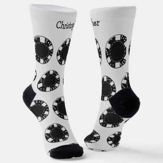 Socks Poker Chip Design Socken (Gewinkelt)