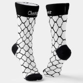 Socks White Moroccan Pattern Design Socken (Gewinkelt)